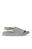 Bueno Shoes Ekru Deri Kadın Dolgu Topuklu Sandalet 01wy9410