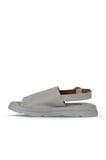 Bueno Shoes Ekru Deri Kadın Dolgu Topuklu Sandalet 01wy9410
