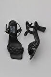 Bueno Shoes Siyah Deri Kadın Topuklu Ayakkabı 01wy6800