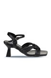Bueno Shoes Siyah Deri Kadın Topuklu Sandalet 01wy6805