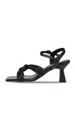 Bueno Shoes Siyah Deri Kadın Topuklu Sandalet 01wy6805