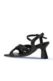 Bueno Shoes Siyah Deri Kadın Topuklu Sandalet 01wy6805
