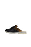 Bueno Shoes Siyah Flotter Deri Kadın Düz Terlik 05wt103