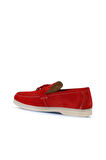 Bueno Shoes Kırmızı Süet Kadın Loafer 05ws101