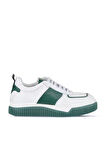 Bueno Shoes Beyaz Yeşil Deri Kadın Spor Ayakkabı 01wz10401