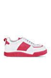 Bueno Shoes Beyaz Fuşya Deri Kadın Spor Ayakkabı 01wz10401