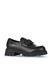 Bueno Shoes Siyah Deri Kadın Loafer 01wz1404