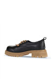 Bueno Shoes Siyah Taba Deri Kadın Klasik Ayakkabı 01wz1421