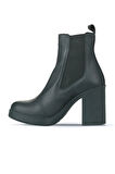 Bueno Shoes Yeşil Deri Kadın Topuklu Bot 01wz3202