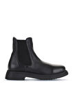 Bueno Shoes Siyah Deri Kadın Düz Bot 01wz4007