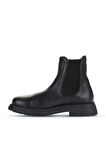 Bueno Shoes Siyah Deri Kadın Düz Bot 01wz4007
