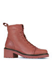 Bueno Shoes Pembe Deri Kadın Topuklu Bot 01wz4400