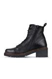 Bueno Shoes Siyah Deri Kadın Topuklu Bot 01wz4400