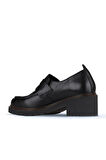 Bueno Shoes Siyah Deri Kadın Topuklu Ayakkabı 01wz4404