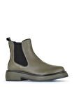 Bueno Shoes Haki Deri Kadın Düz Bot 01wz4501