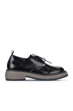 Bueno Shoes Siyah Vizon Açma Deri Kadın Klasik Ayakkabı 01wz4503
