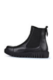 Bueno Shoes Siyah Deri Kadın Düz Bot 01wz5202