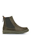 Bueno Shoes Haki Süet Kadın Düz Bot 01wz5202