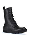 Bueno Shoes Siyah Deri Kadın Düz Bot 01wz5208