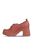 Bueno Shoes Pembe Deri Kadın Topuklu Ayakkabı 01wz7005