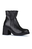Bueno Shoes Siyah Deri Kadın Topuklu Bot 01wz7100