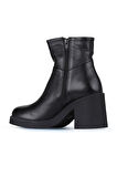 Bueno Shoes Siyah Deri Kadın Topuklu Bot 01wz7100