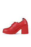 Bueno Shoes Kırmızı Deri Kadın Topuklu Ayakkabı 01wz7101
