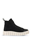 Bueno Shoes Siyah Süet Kadın Düz Bot 01wz4101
