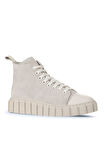 Bueno Shoes Bej Süet Kadın Düz Bot 01wz4101