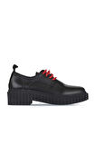 Bueno Shoes Siyah Kırmızı Deri Kadın Klasik Ayakkabı 01wz6300