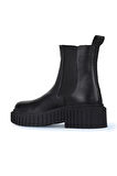 Bueno Shoes Siyah Deri Kadın Topuklu Bot 01wz6306