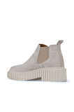 Bueno Shoes Bej Süet Kadın Topuklu Bot 01wz6311
