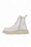 Bueno Shoes Bej Deri Kadın Dolgu Topuklu Bot 01wz6405