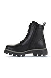 Bueno Shoes Siyah Deri Kadın Düz Bot 01wz6503
