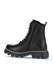 Bueno Shoes Siyah Deri Kadın Düz Bot 01wz6503