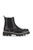 Bueno Shoes Siyah Gri Deri Kadın Düz Bot 01wz6505