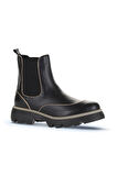 Bueno Shoes Siyah Gri Deri Kadın Düz Bot 01wz6505