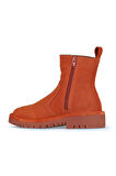 Bueno Shoes Kiremit Süet Kadın Düz Bot 01wz6700