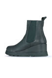 Bueno Shoes Yeşil Deri Kadın Dolgu Topuklu Bot 01wz7200
