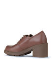Bueno Shoes Vizon Koyu Deri Kadın Topuklu Ayakkabı 01wz7903