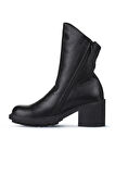 Bueno Shoes Siyah Deri Kadın Topuklu Bot 01wz7905