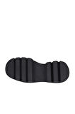 Bueno Shoes Siyah Deri Kadın Dolgu Topuklu Ayakkabı 01wz8400