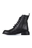 Bueno Shoes Siyah Deri Kadın Düz Bot 01wz6805