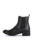 Bueno Shoes Siyah Deri Kadın Topuklu Bot 01wz7404