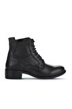 Bueno Shoes Siyah Deri Kadın Topuklu Bot 01wz7405