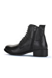 Bueno Shoes Siyah Deri Kadın Topuklu Bot 01wz7405