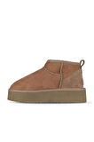 Bueno Shoes Sahra Süet Kadın Dolgu Topuklu Bot 05ag2074054