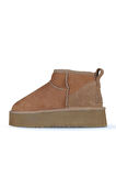 Bueno Shoes Sahra Süet Kadın Dolgu Topuklu Bot 05ag2074054