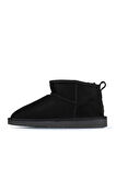 Bueno Shoes Siyah Süet Kadın Düz Bot 05ag2074055