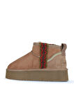 Bueno Shoes Sahra Süet Kadın Dolgu Topuklu Bot 05ag2094054